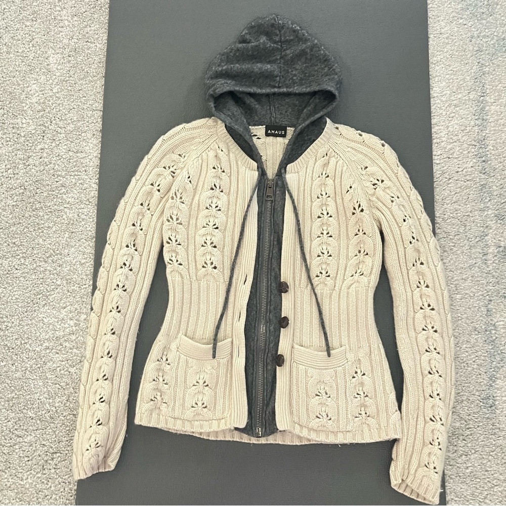 Moncler Webber+Ahaus 2012 Sport Collection Cashmere and wool hooded Cardigan, XS - Picture 8 of 16